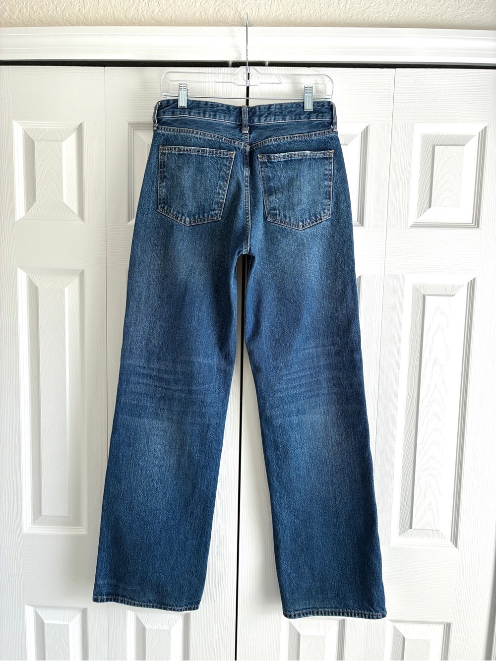 ZARA Wide Leg Jeans Size 6 High Rise 29/33 Medium Wash 100% Cotton Relaxed Denim - Picture 7 of 15